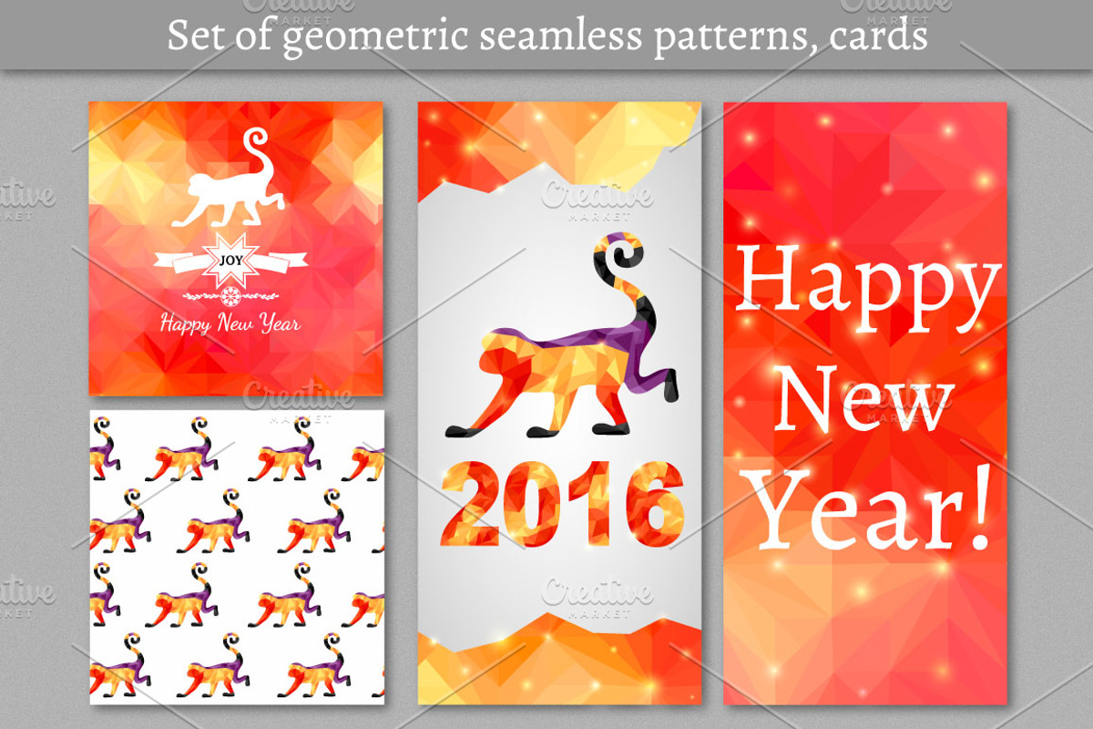 New Year seamless patterns, cards, a Texture Illustration by Dasha_D (Photo 1 of 5)