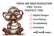 Whimsical Valentine Duck Clipart, an Illustration by OK Design (Thumbnail 5 of 6)