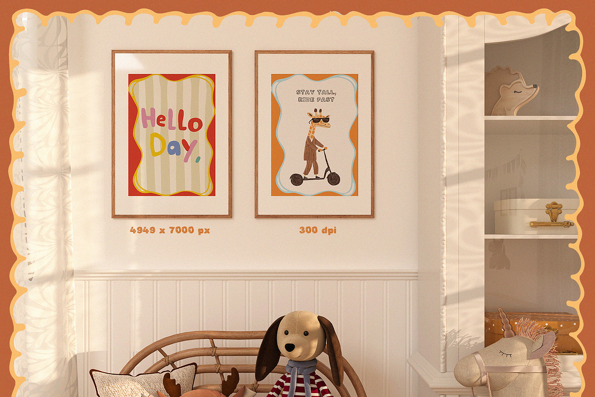 PLAYFUL PRINTS - Whimsical Posters, a Background Graphic by Purple (Photo 10 of 11)