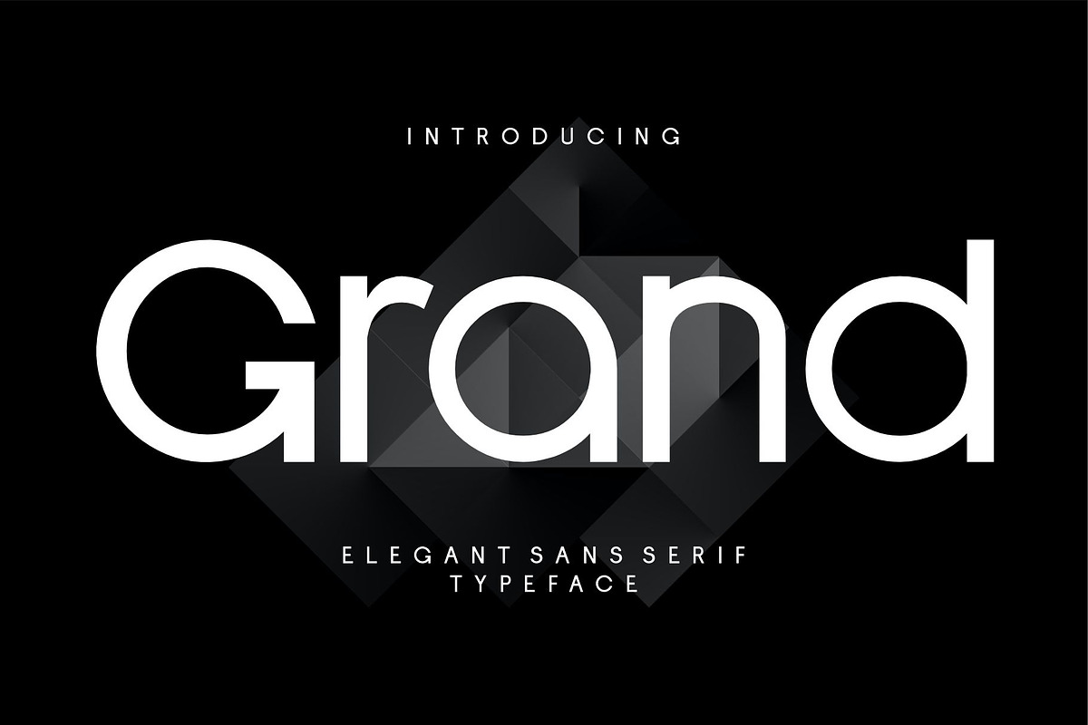 Grand Elegant Sans Serif Typeface, a Sans Serif Font by Alfinart