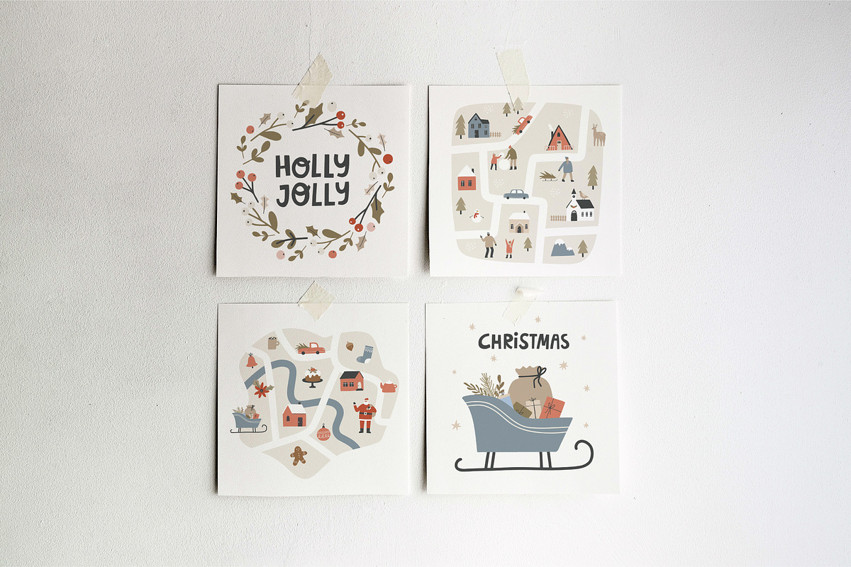 Modern Christmas Cards & Map Creator, an Object Graphic by MaNechaeva (Photo 8 of 14)
