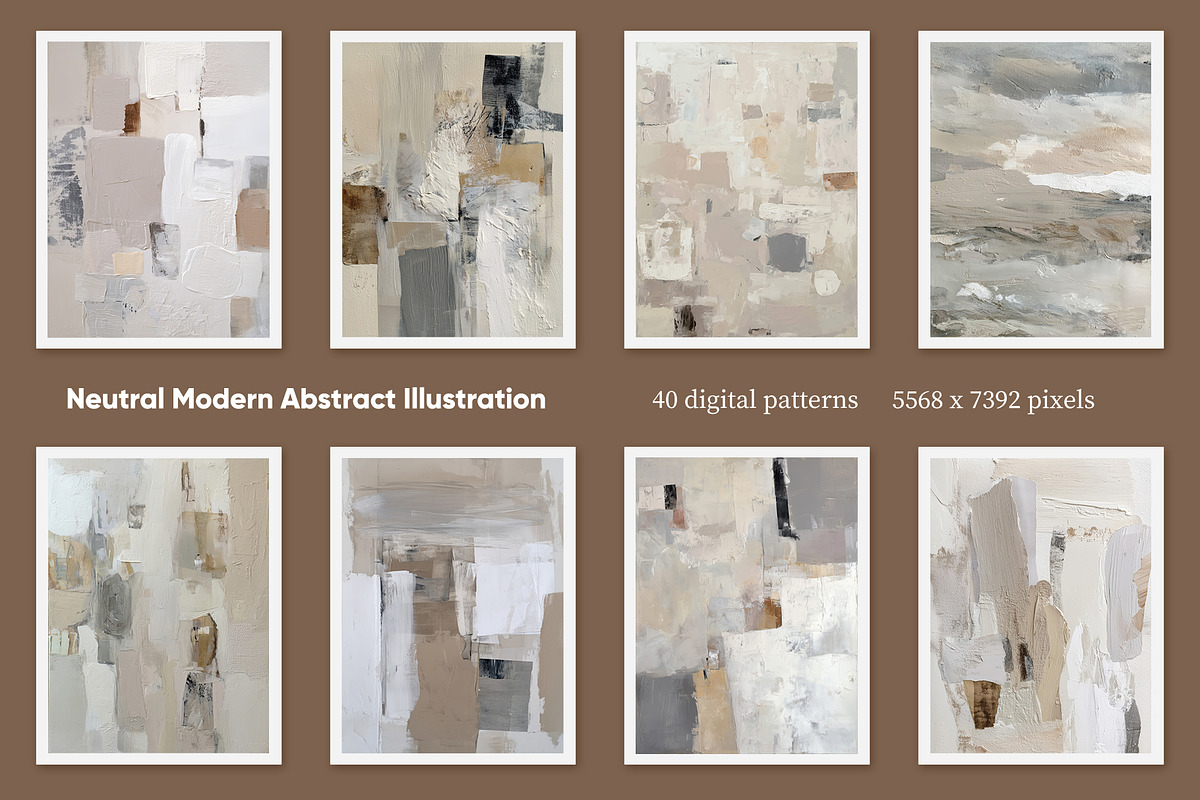 Neutral Modern Abstract Illustration, a Decorative Illustration by Housui Patterns (Photo 3 of 9)