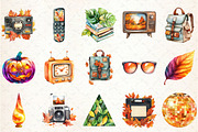 80S Retro Autumn Clipart, an Illustration by Rose Art (Thumbnail 3 of 7)