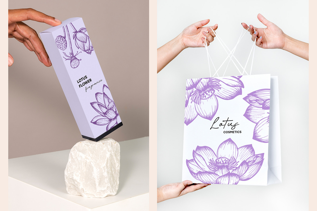 Lotus Flower sketch line art, a Decorative Illustration by LiiaLonn Studio (Photo 3 of 3)