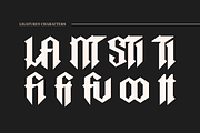 Black Rustik - Blackletter Logo Font, a Blackletter Font by Illushvara Design (Thumbnail 9 of 13)