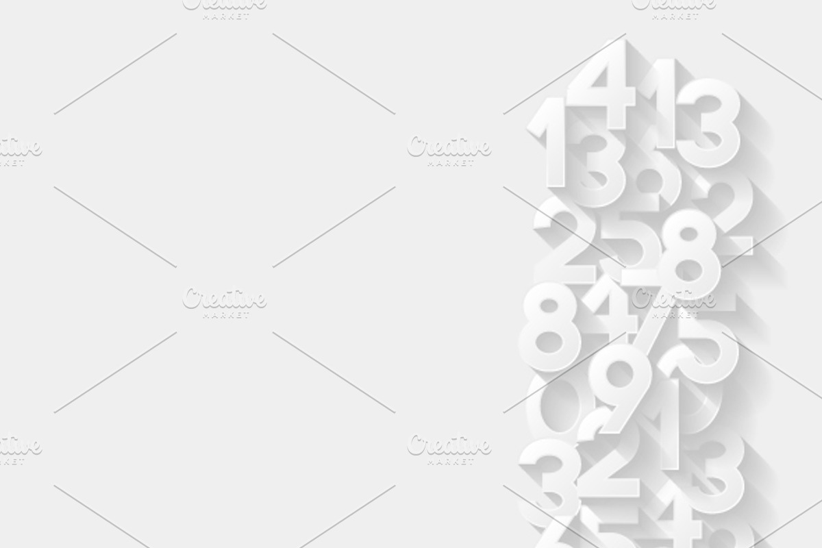 Set of backgrounds with numbers