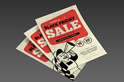 Retro Black Friday Flyer, a Flyer Template by Tokosatsu (Thumbnail 1 of 4)