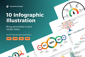 10 Premium Infographic Illustration, a Presentation Template by Suntype | Sunshine Std