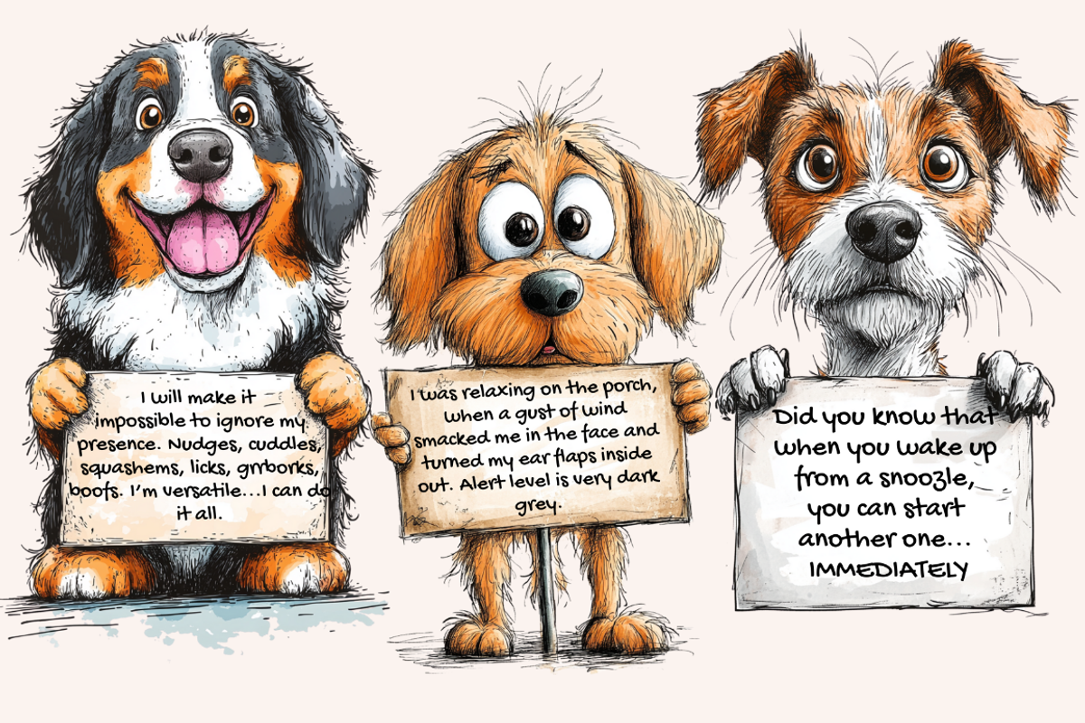 Woof, Wags and Witty Remarks, an Animal Illustration by PrintHaven Designs (Photo 6 of 10)