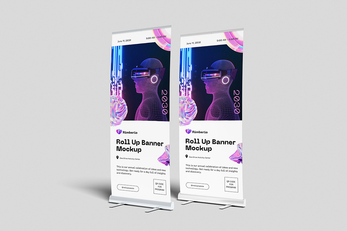 Roll Up Banner Mockup, an Advertising Mockup by swsi-studio (Photo 2 of 5)