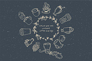 Doodle coffee shop logo creator, an Object Graphic by Sentimental postman (Thumbnail 2 of 5)