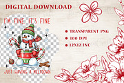 Funny Cute Snowman Png Christmas Png, an Illustration by OK Design (Thumbnail 4 of 4)