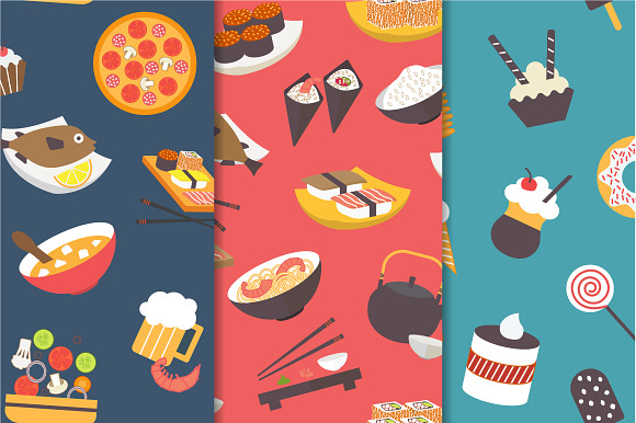 Food theme seamless pattern preview 5