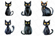 Halloween Whimsical Black Cat Clipar, an Illustration by DreamPrint404 (Thumbnail 4 of 5)