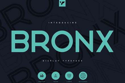Bronx - Sans Serif typeface 6 fonts, a Sans Serif Font by VP Fonts
