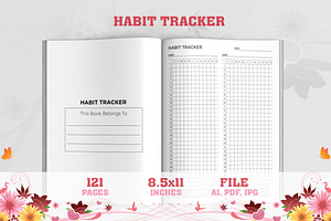 Habit Tracker Log Book And Journal