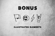 Heavy Hand - a Bold Font with Extras, a Font by On Point Studio (Thumbnail 4 of 6)