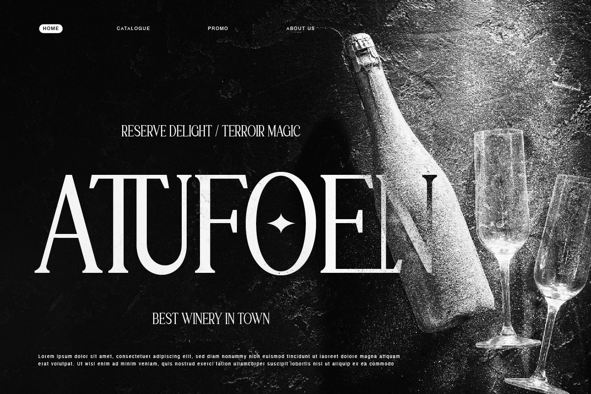 Laqenut - Serif Display Font, a Serif Font by twinstd (Photo 3 of 10)