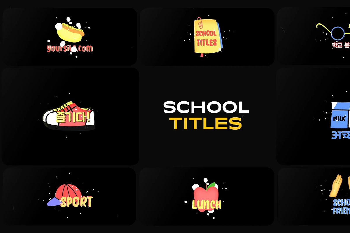 School Titles for FCPX, a Templates & Theme by FlashFXbox (Photo 1 of 2)
