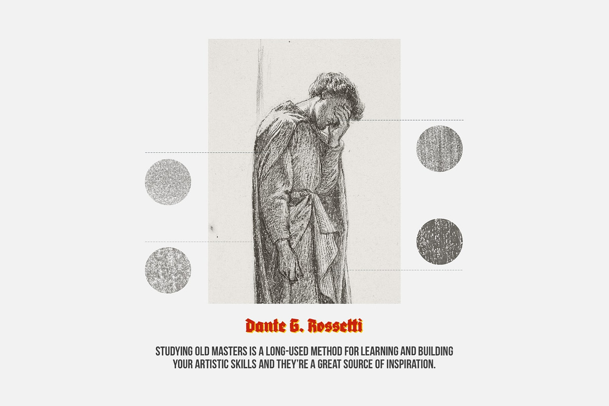 Dante Gabriel Rossetti Procreate Kit, a Brush Add-On by Digi Life (Photo 4 of 9)