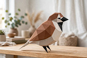 Sparrow sculpture - 3d papercraft, a Card Template by PAPER amaze (Thumbnail 3 of 3)