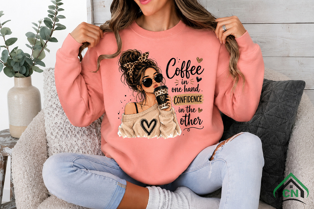 Coffee Confidence PNG Design, a Seasonal Illustration by Craft Nest (Photo 2 of 5)