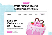 Valentine Sweet Food 3D Icon, an Environmental 3D Model by Lumina_ui_ux202 (Thumbnail 3 of 6)