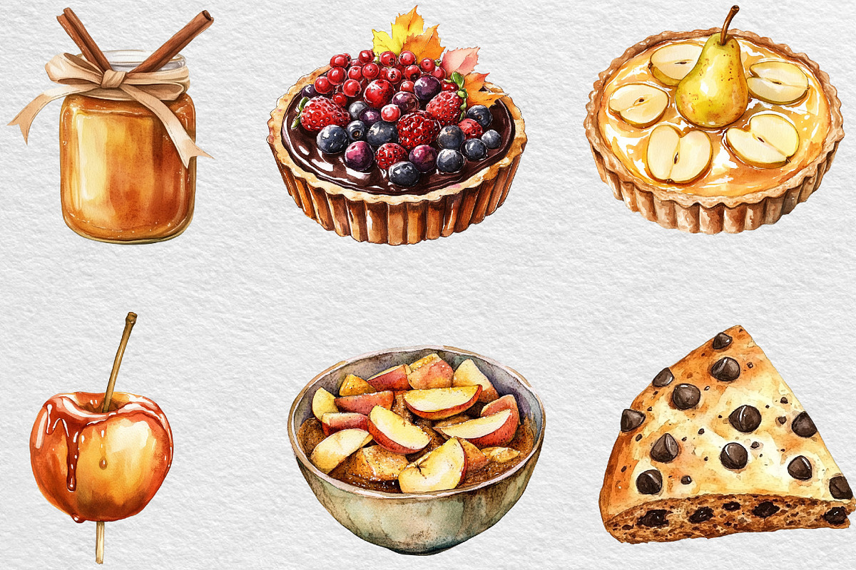 Autumn Dessert Sublimation Clipart, an Illustration by Black Bird Studio (Photo 5 of 6)