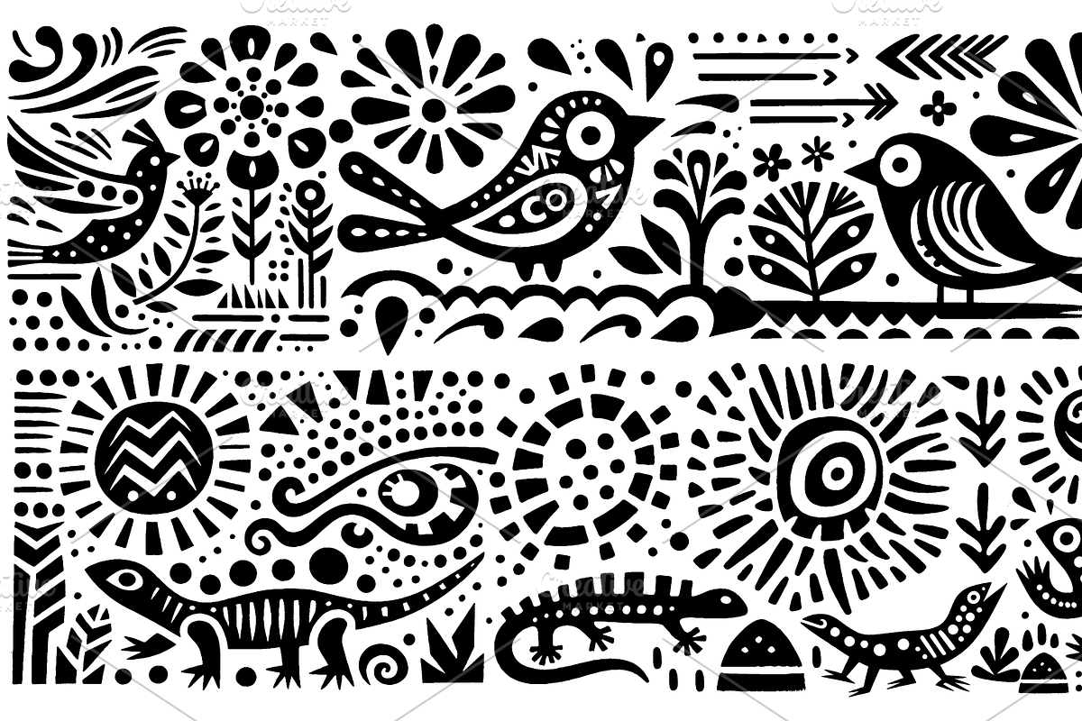 Vintage Gecko Folk Art, a Decorative Illustration by devastd (Photo 23 of 27)