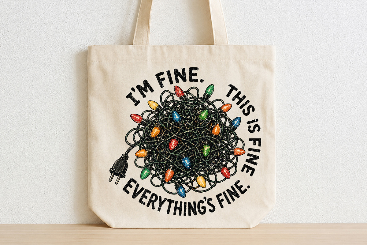 I'm Fine This is Fine Everything's, a Seasonal Illustration by CraftArtStudio (Photo 2 of 4)