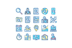 search web website internet icons, an Object Illustration by pikepicture