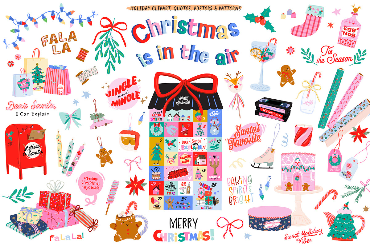 Cozy Christmas Girl Clipart, a Graphic by Ruslana Lubenets (Photo 1 of 21)