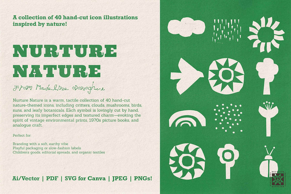 Nurture Nature - Nature Icon Pack, a Decorative Illustration by Madeline ODonoghue Design (Photo 1 of 11)