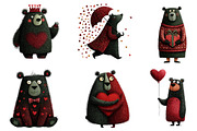 Whimsical Valentine Bears Clipart, an Illustration by Dream Creation (Thumbnail 4 of 6)