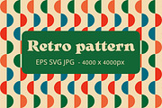 60s Retro Pattern with Semicircles, a Pattern Graphic by Art's and patterns (Thumbnail 1 of 2)