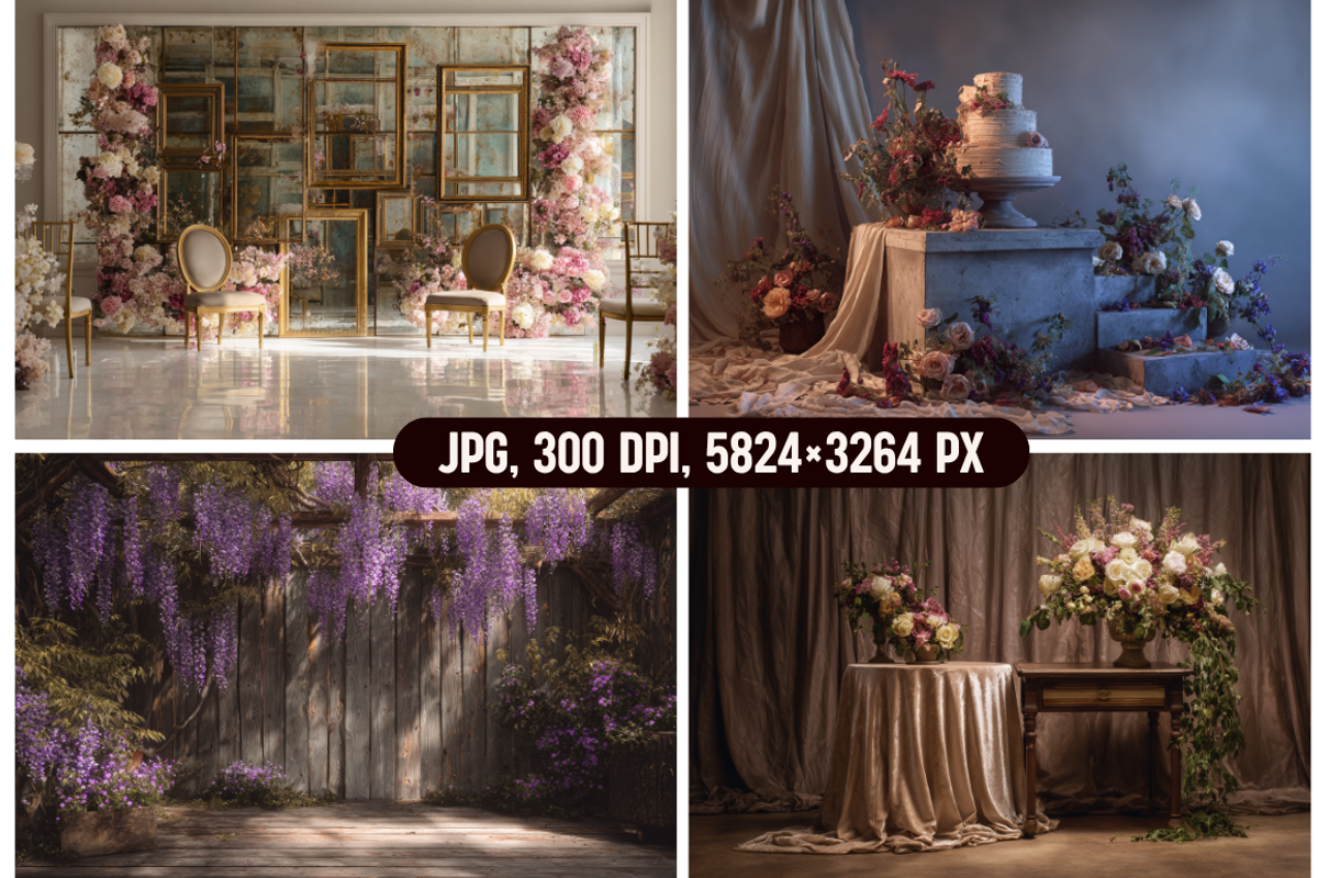 Timeless Wedding Photo backdrops, a Background Graphic by PrintHaven Designs (Photo 11 of 12)