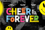 Cheer Forever, a Sans Serif Font by Ditatype (Thumbnail 1 of 10)