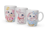 Cute Easter Bunny clipart, an Animal Illustration by MarinadeArt (Thumbnail 8 of 8)