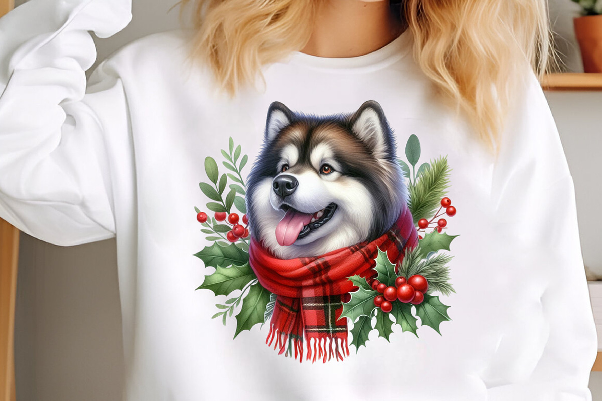 Christmas Dogs PNG Clipart Bundle, an Illustration by SinaCreation (Photo 4 of 7)