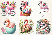 Spring Flamingo Sublimation Clipart, a Seasonal Illustration by Rose Art (Thumbnail 3 of 4)