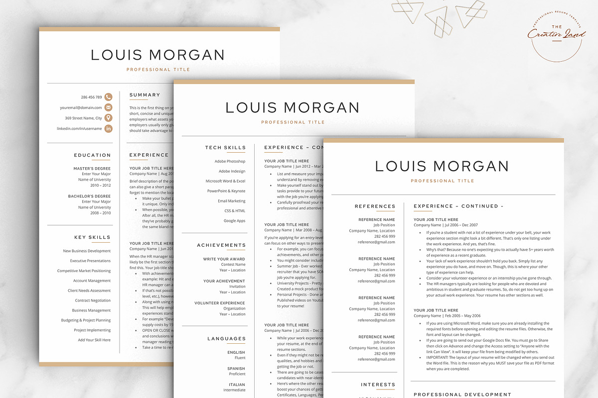 Resume/CV - The Louis, a Resume Template by CreativeLandStudio (Photo 5 of 10)