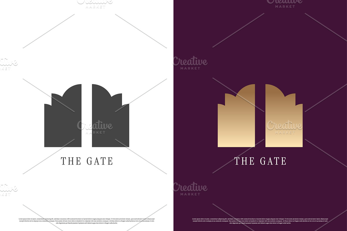 Luxury Gate Logo Design Icon, a Branding & Logo Template by Morvana Crew