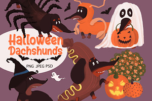 Halloween Dachshunds