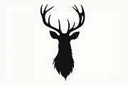 Deer Head Silhouette Vector Bundle,, an Illustration by Amazin_art (Thumbnail 17 of 19)