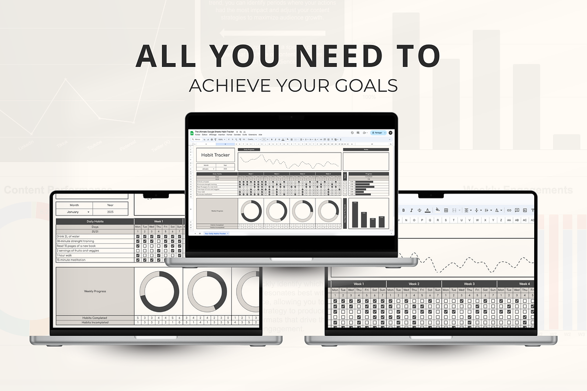 2025 Habit Tracker in Google Sheets, a Stationery Template by Marketello Studio (Photo 5 of 6)