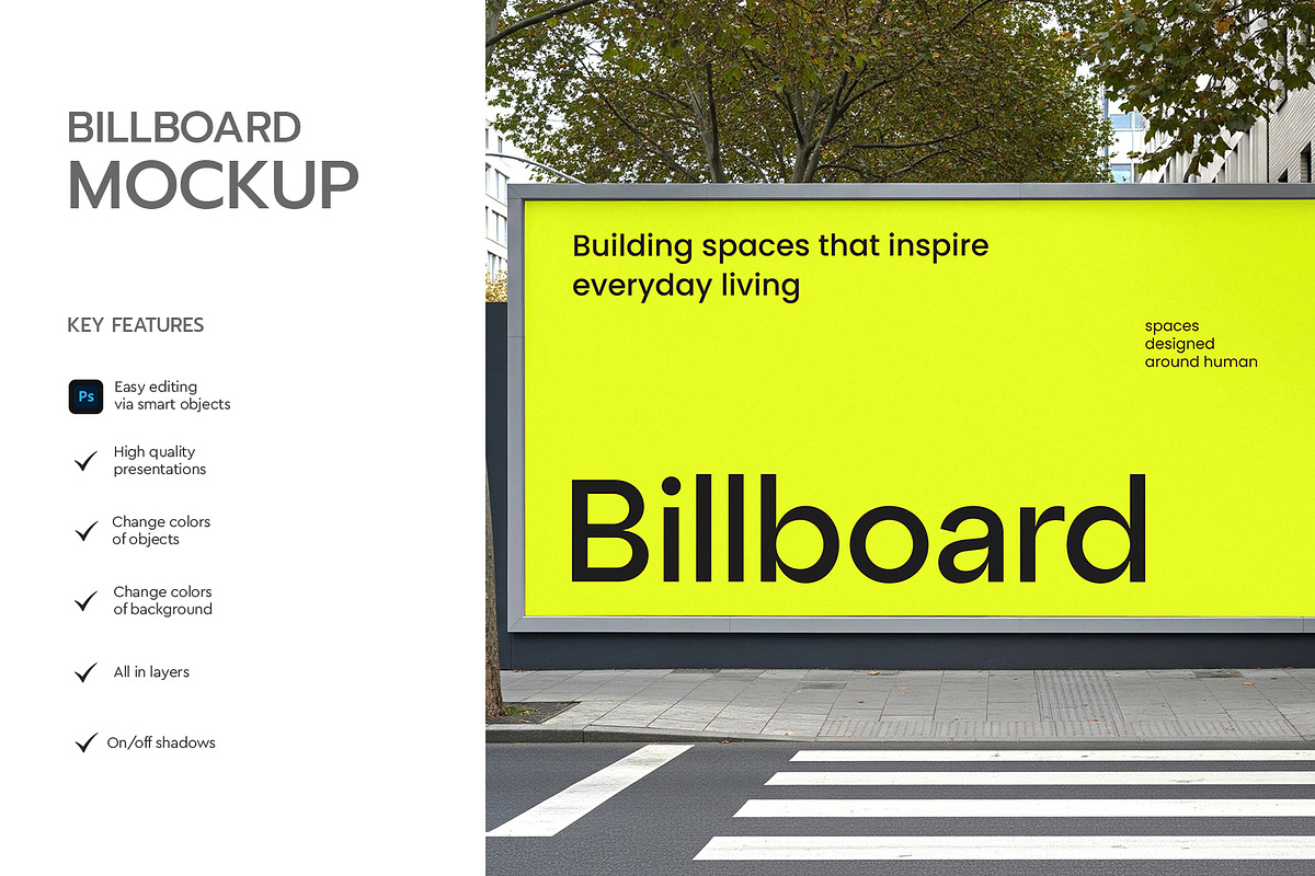 Street Advertising Billboard Mockup, an Advertising Mockup by graphypix (Photo 2 of 4)