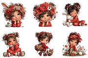 Whimsical Easter Girl Clipart, an Illustration by CreationArt (Thumbnail 6 of 7)