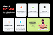 Animated Indian People Icons, a Duotone Icon by Prosymbols (Thumbnail 2 of 10)