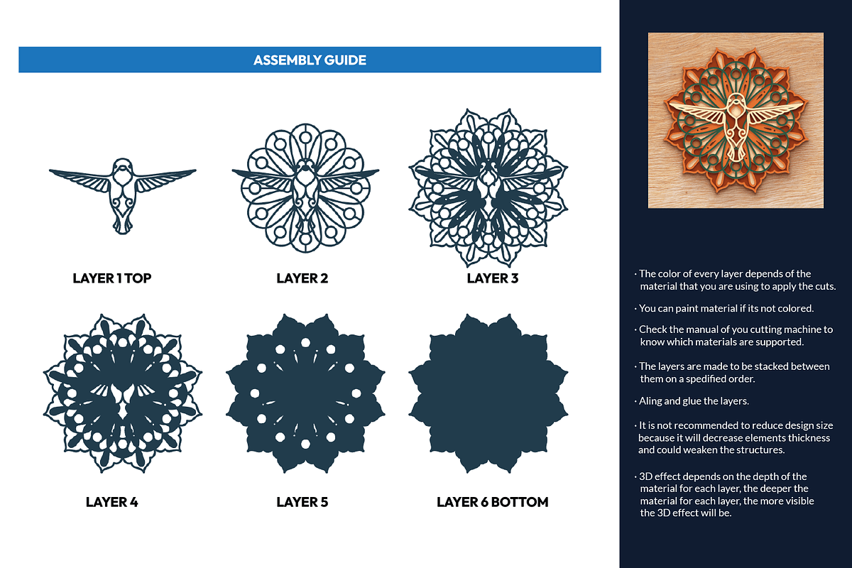 10 Animal Mandalas Set - Laser cut, an Object Graphic by Arshad Ali (Photo 3 of 22)