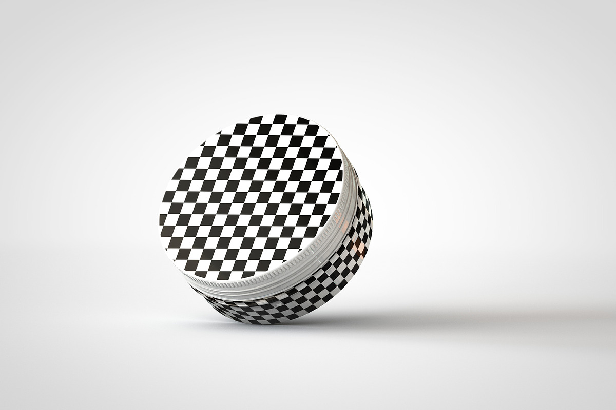 Round Cosmetic Tin Mock-Up, a Cups & Container Mockup by TSOBG (Photo 8 of 14)